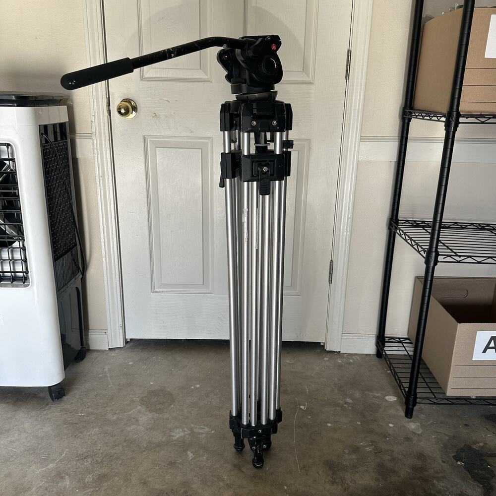 Bogen Manfrotto 3191 Pro Cine Tripod w/ 501HDV Fluid Head Heavy Duty
